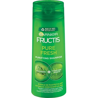 Garnier Fructis Pure Fresh šampón na rychle se mastící vlasy 250 ml