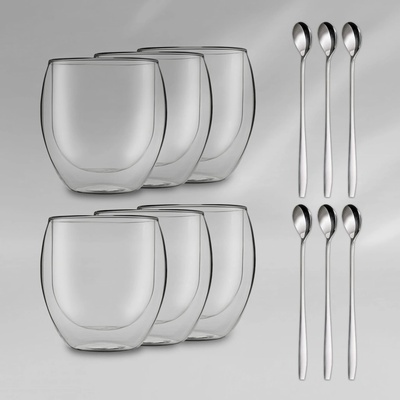 Feelino DUOS Jumbo dvojstenný pohár vrátane lyžičky 99J62FF7PB 410 ml