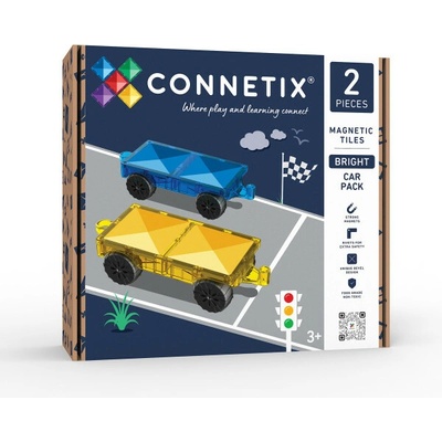 Connetix Magnetická stavebnica Bright Car Pack 2 ks