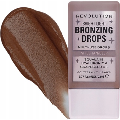 Makeup Revolution Bright Light Bronzing Drops tekutý bronzer Deep Bronze Spice 23 ml