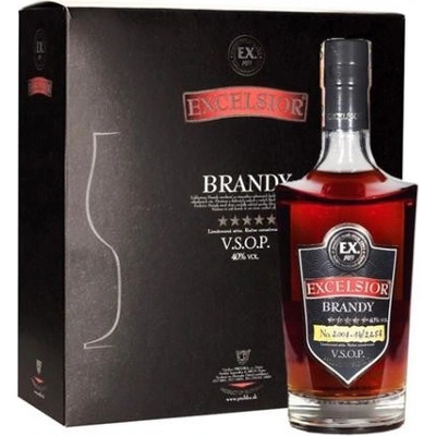 Excelsior brandy VSOP 40% 0,7 l (darčekové balenie 2 poháre)