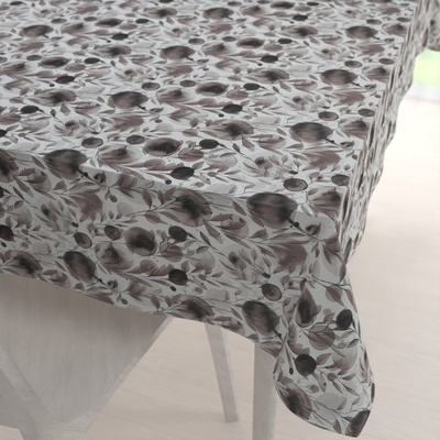 Biante Dekorační obdélníkový ubrus Rongo RGP-504 Hnědé popínavé lístky na bílém 100x140 cm