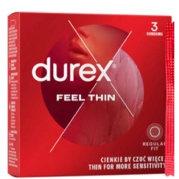 Reckitt Benckiser Презервативи Durex (3 бр. /кутия) Feel Thin Classic