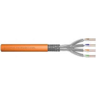 Digitus DK-1743-VH-050 Cat7 S/FTP (S-STP), 1200 MHz Dca (EN 50575), AWG 23/1, 50m, oranžový