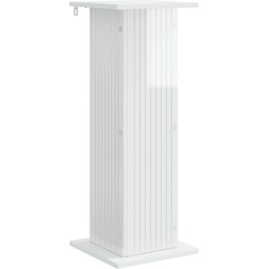 vidaXL Стойка за растения Бял гланц 30, 5 x 30 x 80, 5 см (899770)