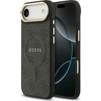 GUESS PU Leather 4G Gold Frame MagSafe Задний чехол за iPhone Air Black Guess | Cheren | МЪЖЕ | UNI
