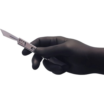 Image 1 of Zarys easyCARE Nitrile Gloves Powder-Free Black 100 pack S