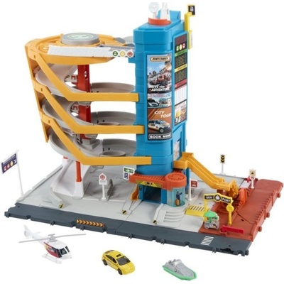 Mattel Matchbox Action Drivers Transportní centrum s taxíkem, lodí a helikoptérou, HXL47