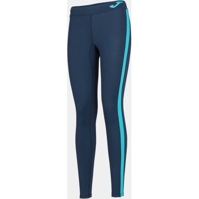 Joma legíny ASCONA LONG TIGHT DARK NAVY-FLUOR TURQUOISE