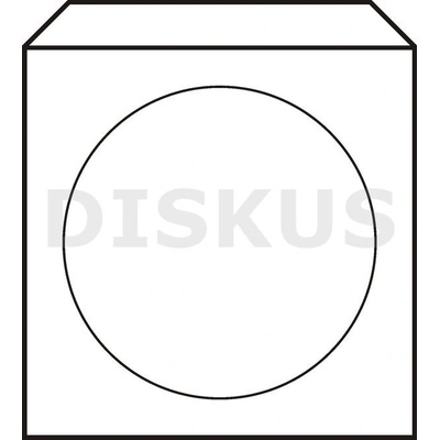 Papírová obálka na CD/DVD s okénkem, ve folii + EAN, 10-pack