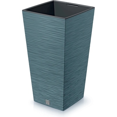 PROSPERPLAST Květináč FURU SQUARE 34,5 cm - skandinávská modrá