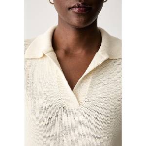 Weekend Max Mara тениска с яка дамска от памук WKDALBERO (2625366151600)