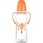 Canpol babies Бебешко шише с дръжки Canpol - Cute Animals, 250 ml, Оранжево (11/845_ora)
