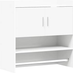 vidaXL Стенен рафт Монтиране на стена Бяло 80 x 36 x 80 см (8011379)