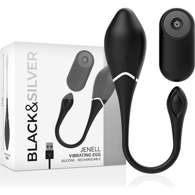 Black&Amp;Silver Jenell Rechargeable Vibrating Egg