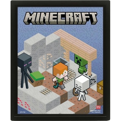 CurePink: | Proměňovací 3D obrázek Minecraft: Měnící se terén (28 x 24 cm) [EPPL2400541]