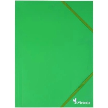 Victoria doska s gumičkou PP A4 zelená