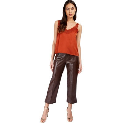 Little Mistress Потник Little Mistress Women's Woven Cami Vest - Rust