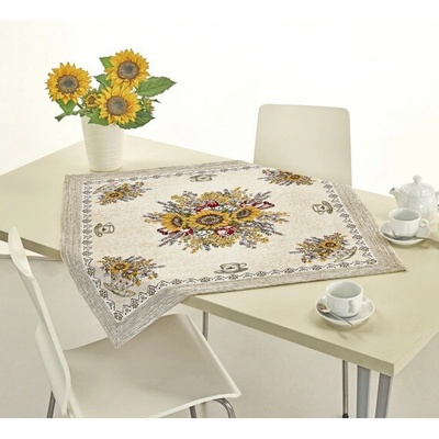 Mondo Gobelínový obrus Slnečnice Chenille IT101 90x90cm