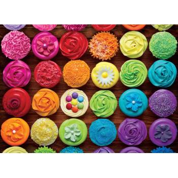 Image 1 of EUROGRAPHICS - Puzzle Cupcake Rainbow - 1 000 piese