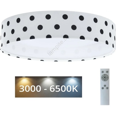 BPS Koncept Led Димируем плафон galaxy kids led/24w/230vточки бял/черен + д. у (bs0553)