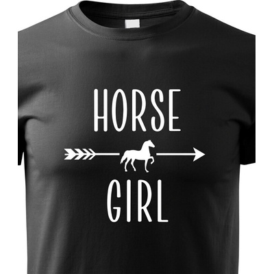 dětské tričko Horse girl černá