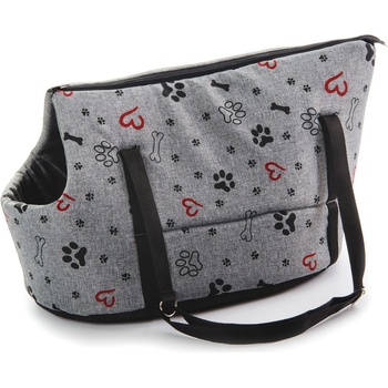 JK ANIMALS taška Grey Lux M stylová taška pro malé a střední psy 50 x 30 x 31 cm