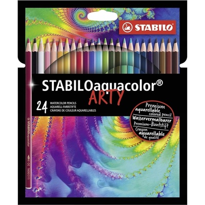 Pastelky STABILO aquacolor, sada 24 ks v kartonovém pouzdru"ARTY"