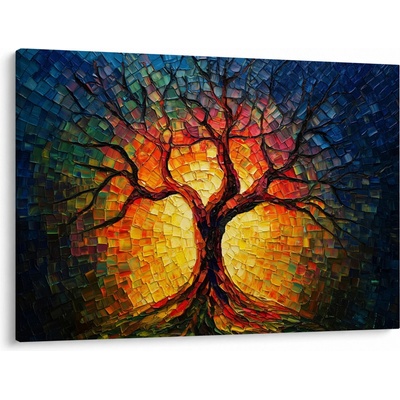 Obraz - Strom života v mozaice, jednodílný 100x70 cm