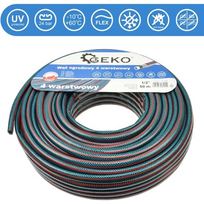 Geko Profesionálna 1/2" 50m na vodu 4-vrstvová G73785