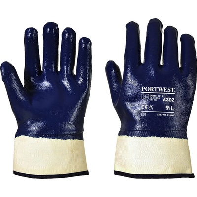 Portwest safety cuff a302 / Нитрилна ръкавица с плетка, водоустойчива - тъмносиня m (a302narm)
