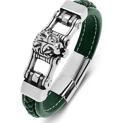 Impress Jewelry Pánský ocelový náramek Lion King Zelený 2312011047353277s3
