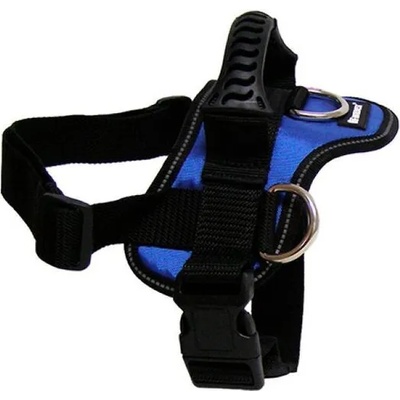 Pet Interest Подсилен черен нагръдник с три d-образни халки (3442)