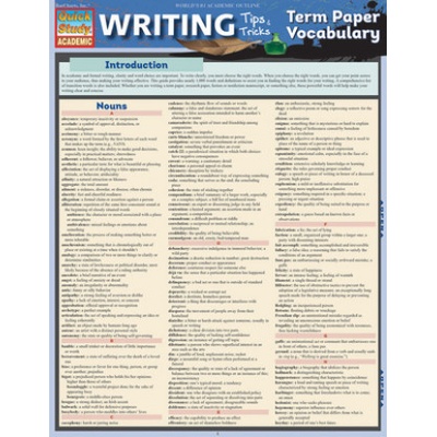Writing Tips: Term Paper Vocabulary
