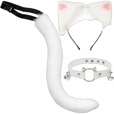 kočka s obojkem 3 ks bílý Ruhhy 26584 – Hledejceny.cz