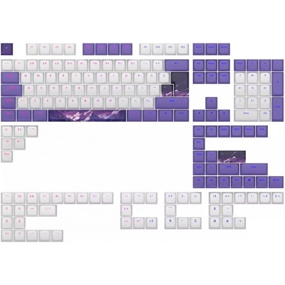 Dark Project Капачки за клавиатура Dark Project - Violet Horizons, PBT, лилави/бели (FSH-DP-KS177-DPUP1)