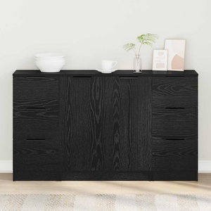 vidaXL Служебен шкаф 3 бр. Черния дъб 121 x 30 x 70 см (3332544)