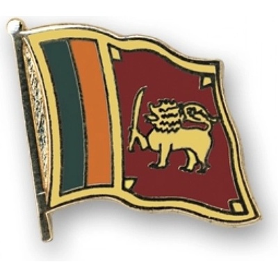Odznak (pins) 20mm vlajka Srí Lanka - farebný