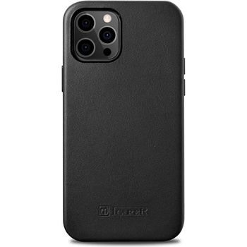 ICARER Magsafe Калъф от Естествена Кожа за iPhone 12 Pro Max, iCarer Leather Case, Черен (WMI1217-BK)