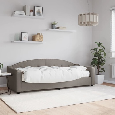 vidaXL Válenda s matrací taupe textil