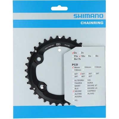 převodník 34z Shimano Deore FC-M6000 2x10 4 díry – Zboží Dáma