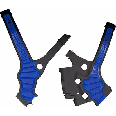 RACETECH (RTECH) kompletní kryty rámu BI-MATERIAL SUPER GRIP YAMAHA YZ 85 '22-'24 barva černá / modrá