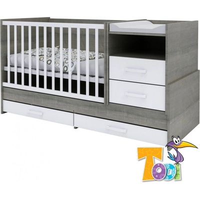Todi kombi 5v1 Cube 120 x 70 cm Grey/white