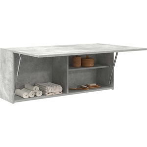 vidaXL Стенен шкаф за баня, бетонно сив, 100x25x40 см, инженерно дърво (860106)