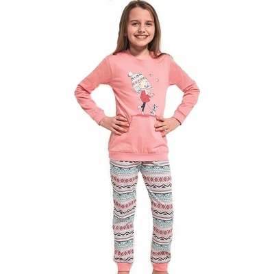 Pyžamo pro malé slečny Cornette E růžová