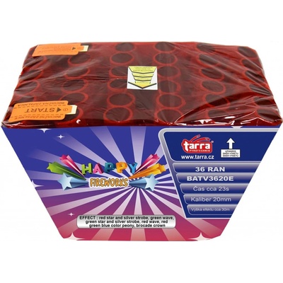 Baterie výmetlic HAPPY FIREWORKS 36 ran 12 1 Čína BATV3620E
