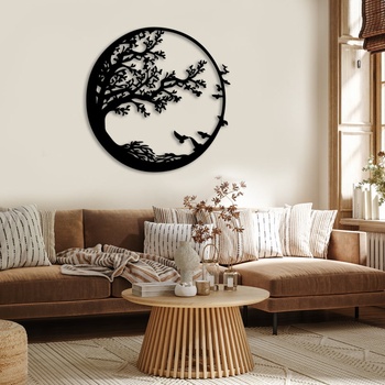 Decono Метална Декорация Абстрактно Дърво