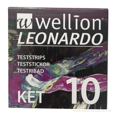 Wellion LEONARDO KET Proužky testovací 1 balení 10 ks