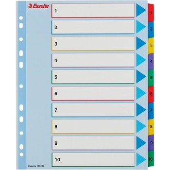ESSELTE Регистър ESSELTE A/4 maxi ламиниран картон за презаписване 1-10 100208 (100208)