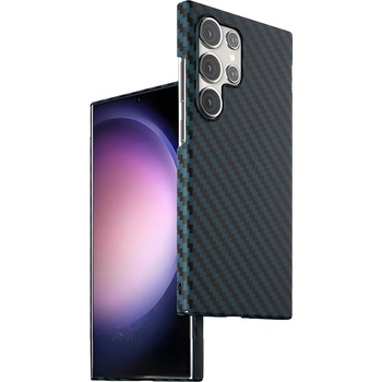 Techsuit Защитен калъф с карбонов дизайн за Samsung Galaxy Note 20 Ultra - Син KP33232